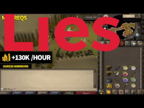 OSRS F2P ogress warriors REAL PROFIT PER HOUR EXPOSED