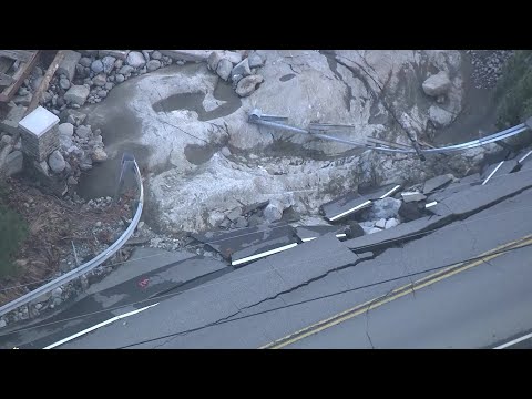 Road, bridge damage in Kingfield, Maine