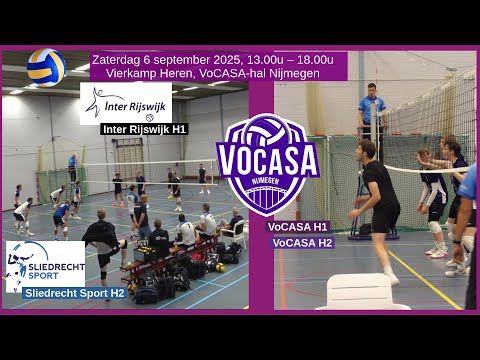 6 sep 2025 Vierkamp VoCASA H1, Sliedrecht Sport H2, Inter Rijswijk H1, VoCASA H2
