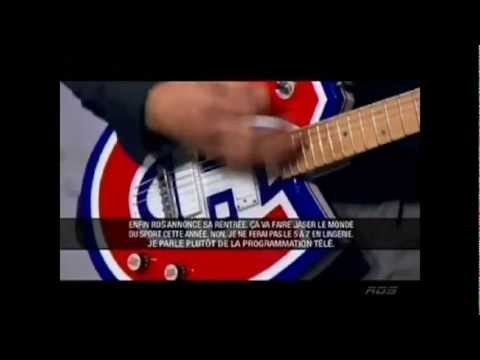 La guitare du Canadiens à l'antichambre RDS avec André Roy