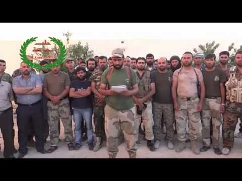 مجموعة من القادة العسكريين والميدانيين في فصائل الجيش الحر في حلب يعلنون بدء مجريات معركة القادسية وافتتاحها بالسيطرة على حي الراشدين