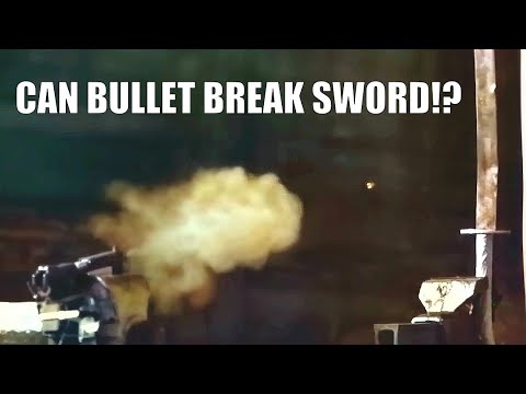 BULLET VS SWORD! 9mm Bullet Hits a Sword in Slow-Motion!
