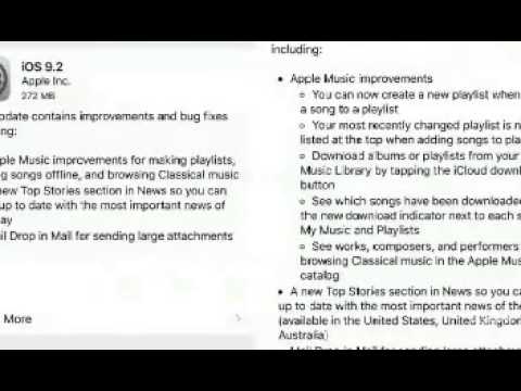 Apple ios 9.2 release for public install