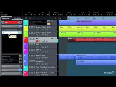Cubase 7.5 101: Introducing Cubase 7.5 - 12. TrackVersions for Recording