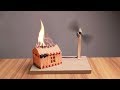 How To Make Match Stick House With Wind Turbine Fire House