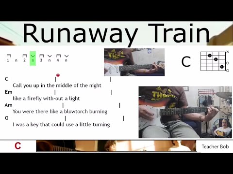 Runaway Train dei Soul Asylum - Come suonare la chitarra - Suona insieme e demo @TeacherBob