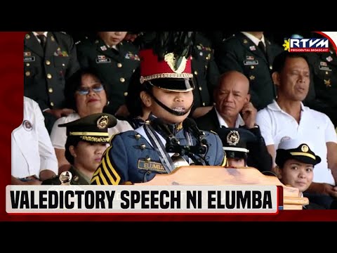Cadet 1st Class Jeneth Elumba, nagbigay ng kanyang Valedictorian speech