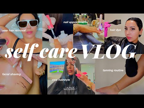 SELF CARE GLOW UP ROUTINE 🫧 hair makeover, nail appts *maintenance vlog* diy self tan, skin care