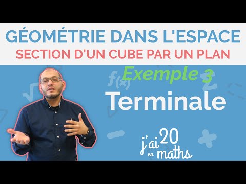 Section of a cube by a plane - Example 3 - Geometry in space - Terminale