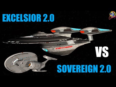 Sovereign Mark 2 VS Excelsior Mark 2 - Both Ways - Star Trek Starship Battles