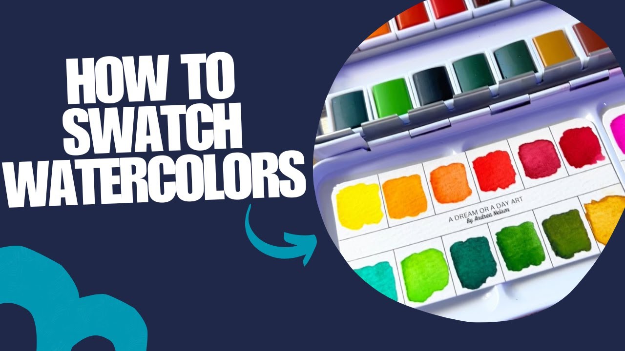 How to swatch watercolor paints #watercolor #swatching paint