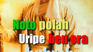 Download lagu Pitutur Jowo 'Noto polah uripe ben ora bubrah,' mp3