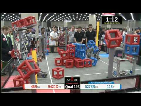 2015 VRC Tech Q198 - 46B 9421X vs 5278B 118 - 59 to 85 - VEX Worlds 2015 - Technology Division