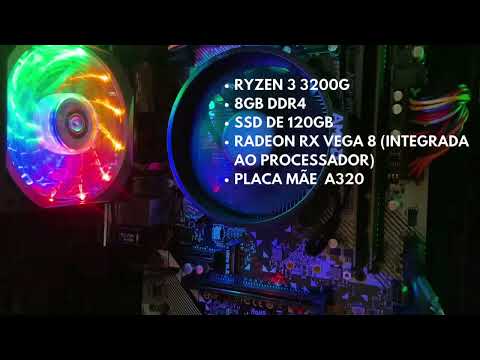 Pc Gamer G-Fire Htg-567 AMD Ryzen 3 3200G 8Gb (Radeon Rx Vega 2Gb) SSD 120Gb