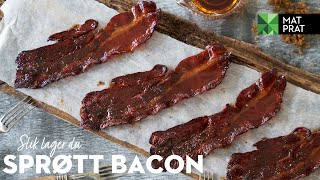 Sprøtt bacon i ovn