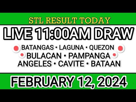 LIVE 11AM STL PARES RESULT FEB 12, 2024 #batangas #laguna #bulacan #cavite #rizal #quezon #pampanga