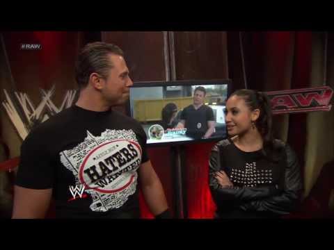 Francia Raisa wishes her  Christmas Bounty  co star, The Miz, good luck before his match