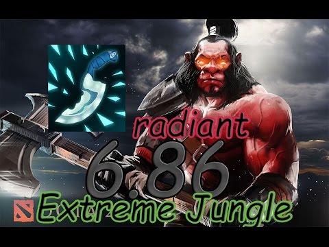Dota 2 Jungle Radiant: 6.86 Axe Fast Blink! 8 minutes!