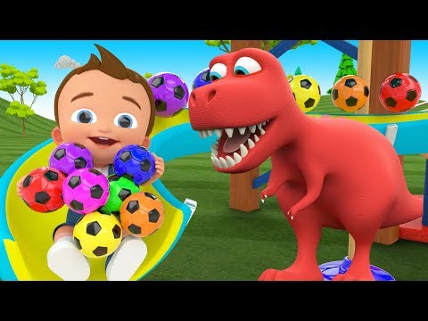 Little Baby Fun Play Learning Colors for Children with Soccer Balls Sliders ToySet 3D Kids Education
