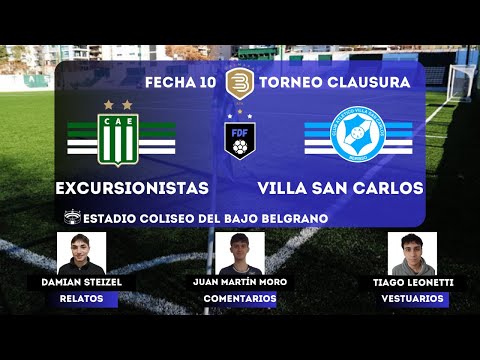 EXCURSIONISTAS VS VILLA SAN CARLOS EN VIVO - PRIMERA DIVISIÓN B - FECHA 10 - TORNEO CLAUSURA