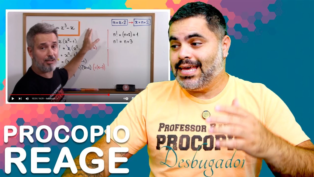 😎 PROCOPIO REACTS to Professor Gustavo Reis's Class from @estudematematica | React 1