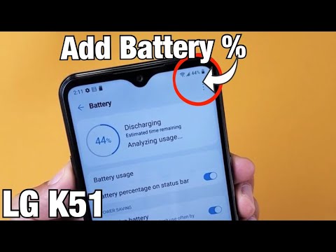 LG K51: How to Add Battery % Percentage to Status Bar