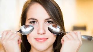 Reduce Redness And Puffiness Of Eyes With Chilled Spoon- How- Home Remedy For Red Eyes