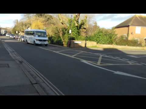 A Roberts Mini-bus meets Stagecoach E.K E400 15556 on 14 in Sandwich, 24.2.17