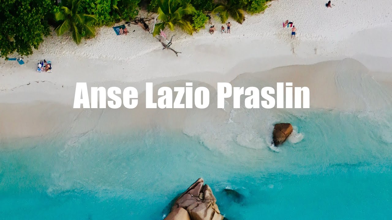Poster — Anse Lazio (Praslin) — DJI drone view