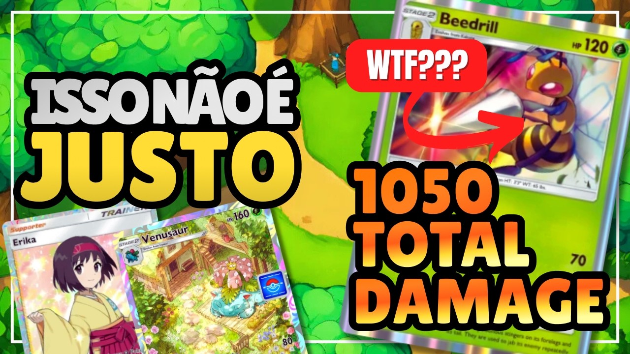 1050 DE DANO EM UM JOGO - DECK BEEDRILL VENASAUR POKEMON POCKET