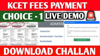 FEES PAYMENT LIVE DEMO 🚨 KCET 2025 Fees Payment Live | Step by Step 💰 | DOWNLOAD CHALLEN #KCET #KEA