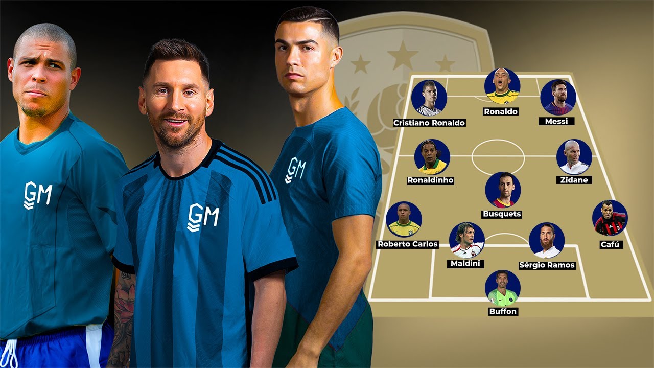 MONTEI O TIME MAIS FORTE DOS ÚLTIMOS 23 ANOS! CR7, MESSI, RONALDO...