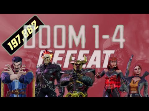 Marvel Strike Force, Doom 1-4, DEFEAT, Supernatural/Heimdall 197K (Reference)