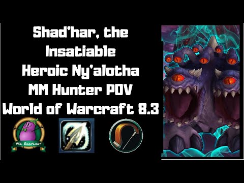 Shad'har the Insatiable | Heroic Ny'alotha | MM Hunter POV | Unerring Vision 8.3 | High DPS!