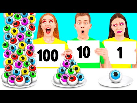 100 खाद्य परतें चुनौती #2 PaRaRa Challenge