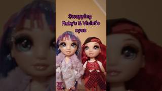 Swapping Ruby's and Violet's eyes Rainbow High #rainbowhigh
