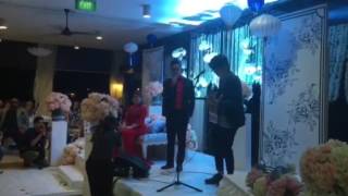 Sezairi Sezali performs with Charlie Lim during his wedding dinner
