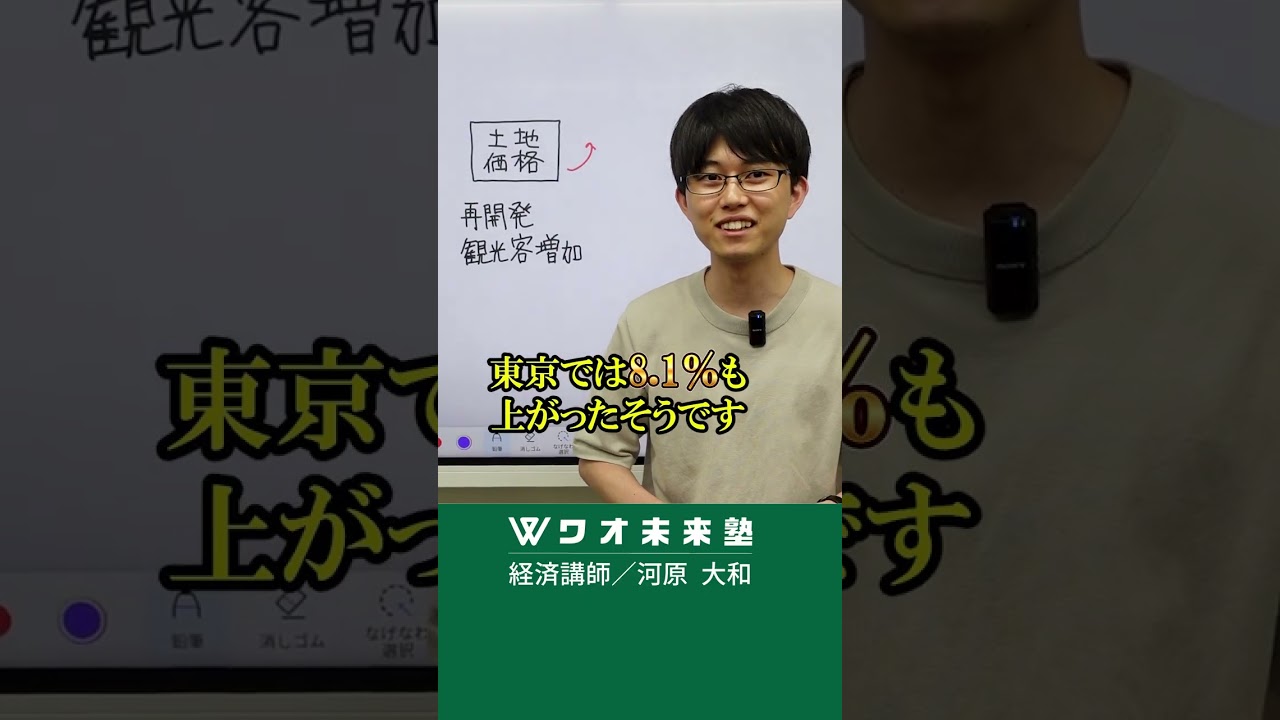 土地の値段がじわじわ上がってる！