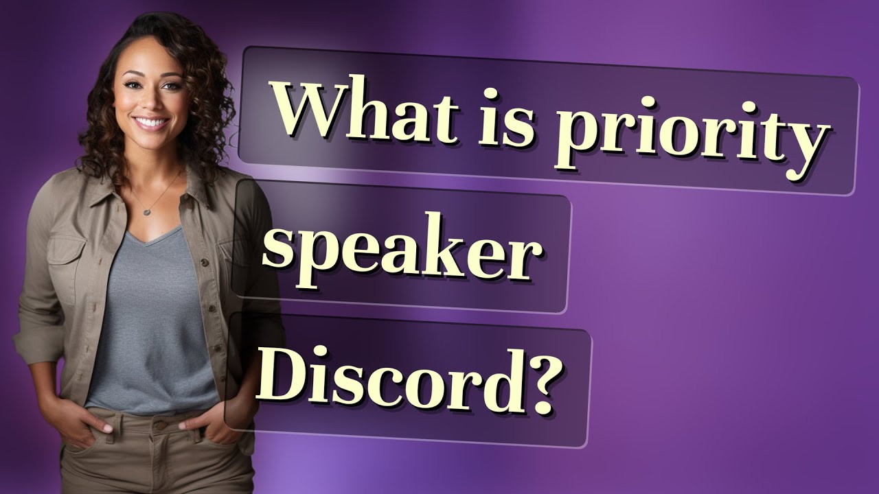 What is priority speaker Discord?