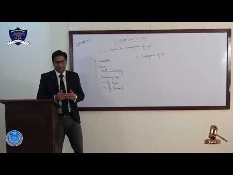 Introduction to Law Lecture-2(LLB 5 Years program Part-I)