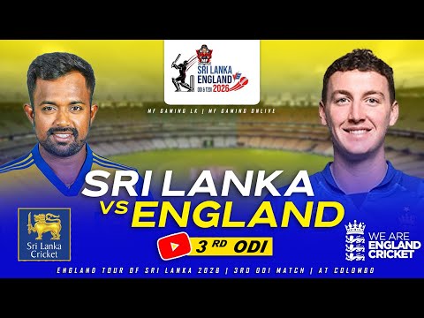 🔴 LIVE | 3 rd ODI Match | Sri Lanka Vs England | England Tour Of Sri Lanka 2026 | Cricket 26