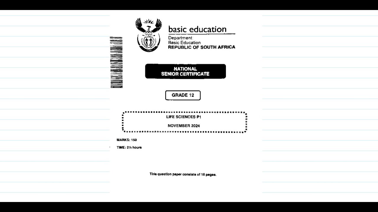 Life Sciences P1 November 2024 Walkthrough