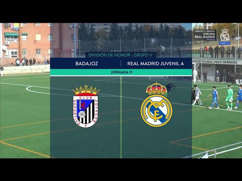 Badajoz - Real Madrid Juvenil A (J11 - División Honor Juvenil) - RMTV