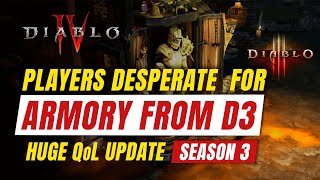 Diablo 4 players desperate for Armory from D3