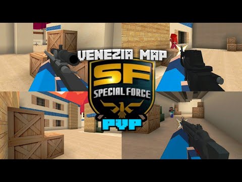 Sparkiee - Special Force Minecraft PVP Venezia Map [GUN MODS 3D] Addon/Map for MCPE/Bedrock