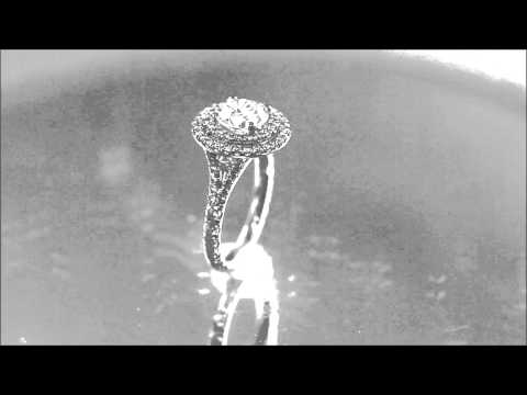 14K WHITE GOLD ROUND CUT DIAMOND ENGAGEMENT RING ART DECO 1.92CTW H-VS2 EGL USA - KNR INC - 652