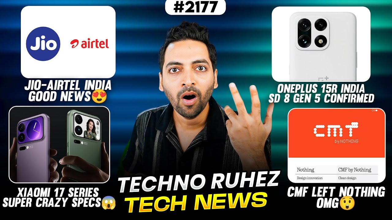 Jio-Airtel Good News😍,CMF Left Nothing😱,OnePlus 15R SD 8 Gen 5😍,iQOO Neo 11,ChatGPT With Ads😭