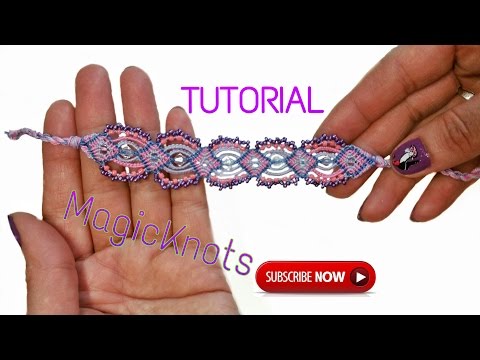Macrame Bracelet with Beads Tutorial Easy Jewelry Making