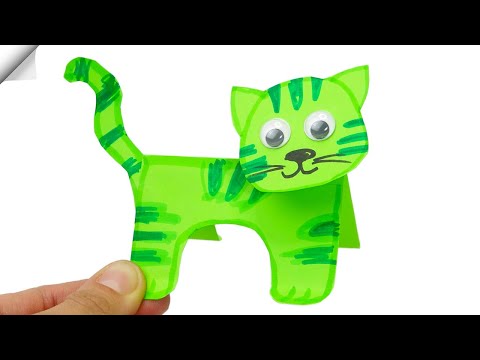 Cute Paper CAT Moving paper toys Paper crafts