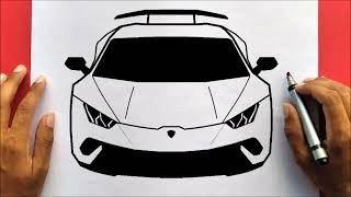 How to draw a Lamborghini Huracan